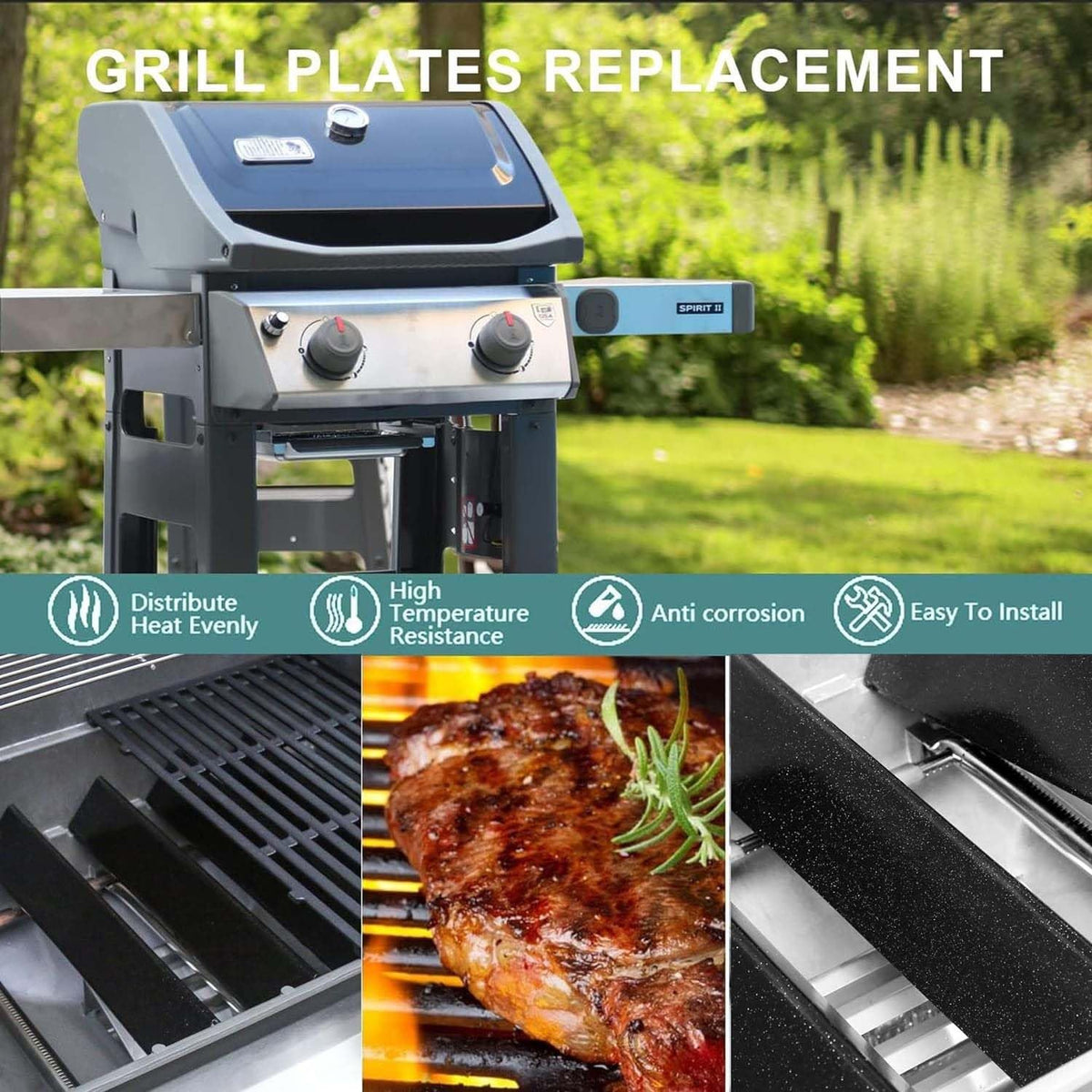 Burly Grill flavor bars 3-pack for balanced flame and improved grilling