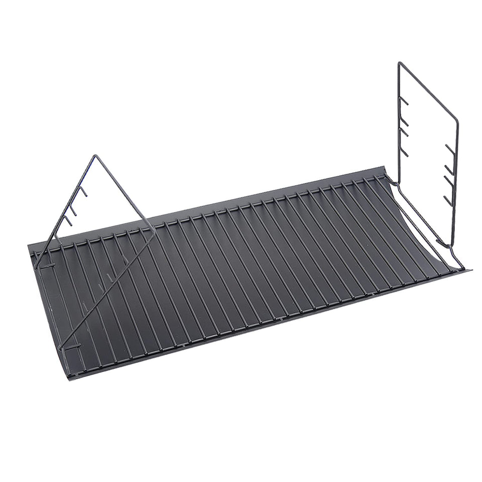 Burly Grill 27inch ash pan for Char-Griller replacement, easy ash disposal.