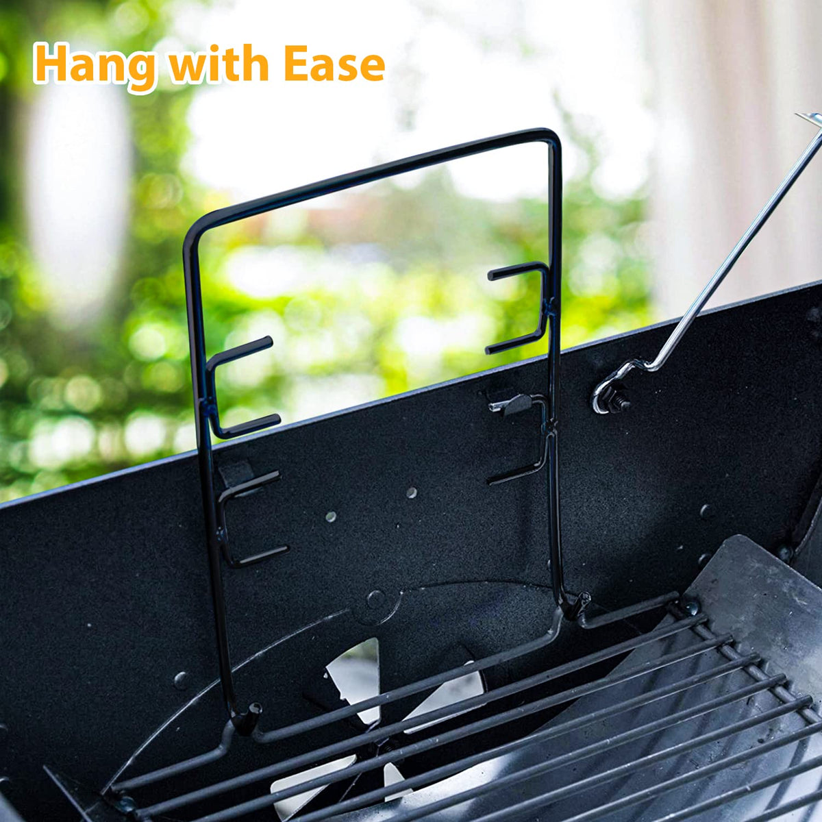 Burly Grill stainless-coated ash pan offers durable, easy cleaning.