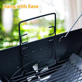 Burly Grill stainless-coated ash pan offers durable, easy cleaning.