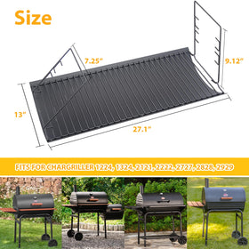 Burly Grill grate hangers included for secure grill setup.