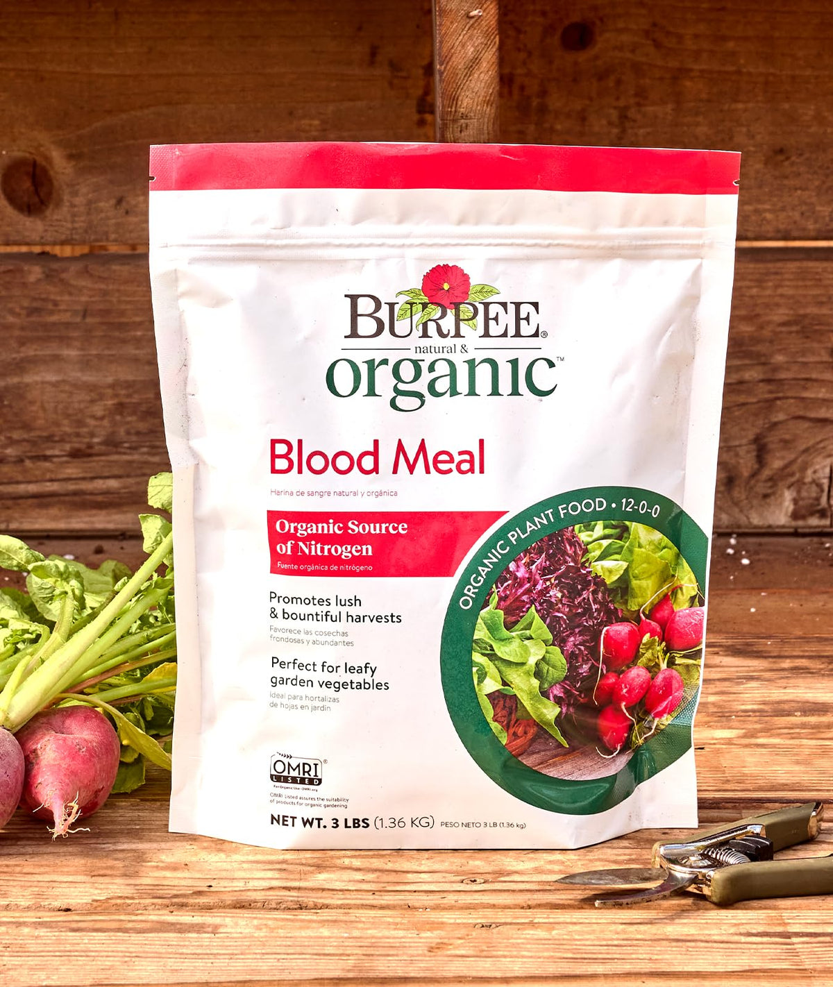 Burpee Blood Meal supports broccoli with readily available nitrogen.