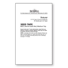 Burpee Detroit Dark Red Beet Seed Tape producing uniform 3-inch roots