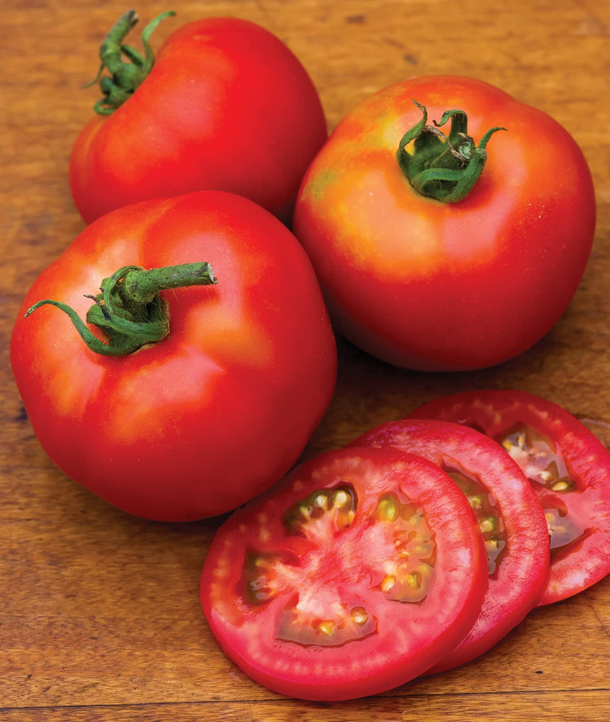 Burpee Early Girl tomatoes as burger toppers for summer meals.