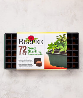 Burpee 10x20 inch tray fits compact indoor spaces for seed starting