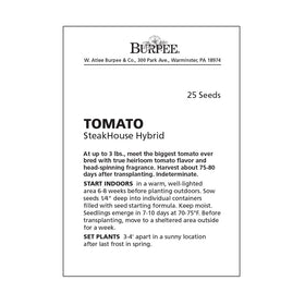 Burpee SteakHouse Hybrid giant tomato fruit ideal for slicing burgers.