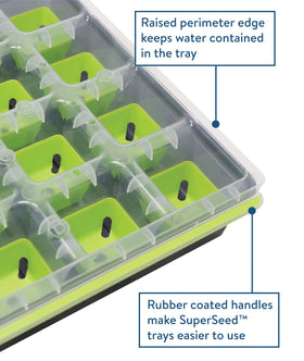 Burpee SuperSeed tray corner drainage slots improve aeration