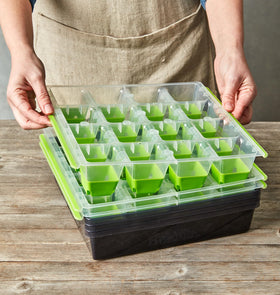 Burpee SuperSeed dishwasher-safe tray for quick cleanup