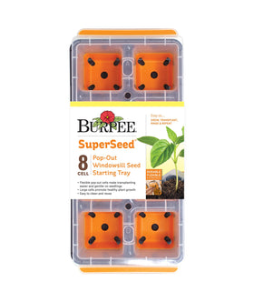 Burpee SuperSeed windowsill seed tray with 8XL cells for efficient seed starting indoors.