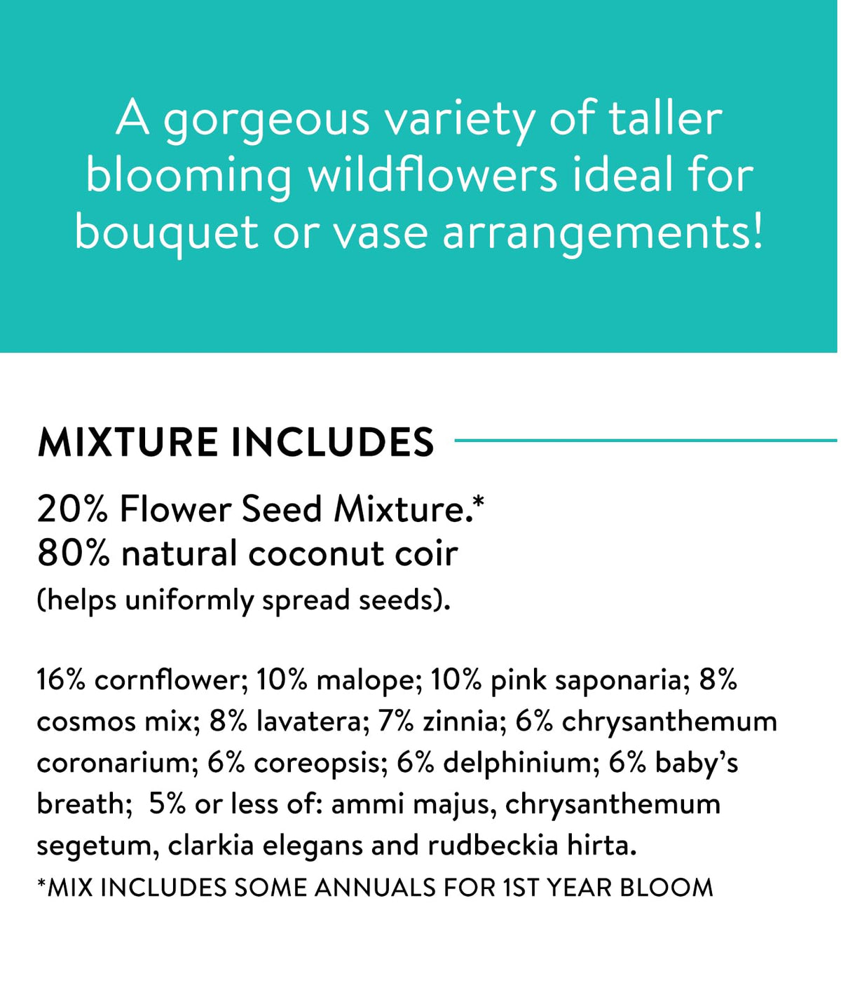 Tall blooms up to 6 feet from Burpee Cutting Mix for dramatic garden presence.