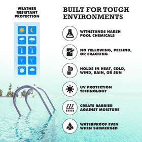 Burro patch with heavy-duty adhesive bonds vinyl for long lasting repairs