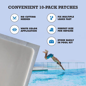 Burro Patch transparent design blends with vinyl liner seamlessly