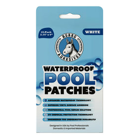 Burro Pool Patch on liner seals a tear with a 2.75 by 4 inch patch
