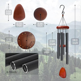 Bursvik wind chimes showcase pine wood core and rustic charm.
