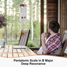 Bursvik outdoor wind chime enhances garden decoration with relaxing tones.