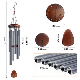 Bursvik wind chimes with 13mm tubes producing a deep tone in the breeze