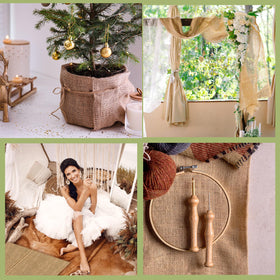 Buryeah burlap roll cut-to-fit ease for irregular shapes in gardening
