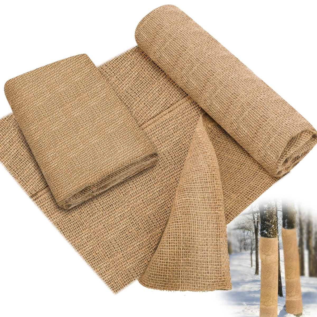 Buryeah burlap roll rustic texture closeup showing natural look for crafts