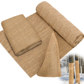 Buryeah burlap roll rustic texture closeup showing natural look for crafts