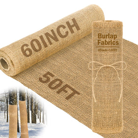 Buryeah burlap roll weave detail showing durable natural fibers for garden use