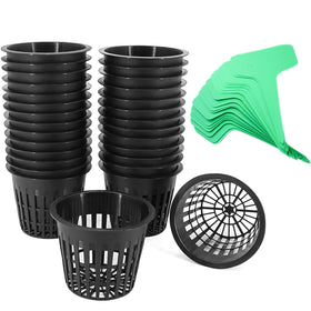 Business King 3-inch net pot 30-pack supports airflow and drainage for healthy roots.