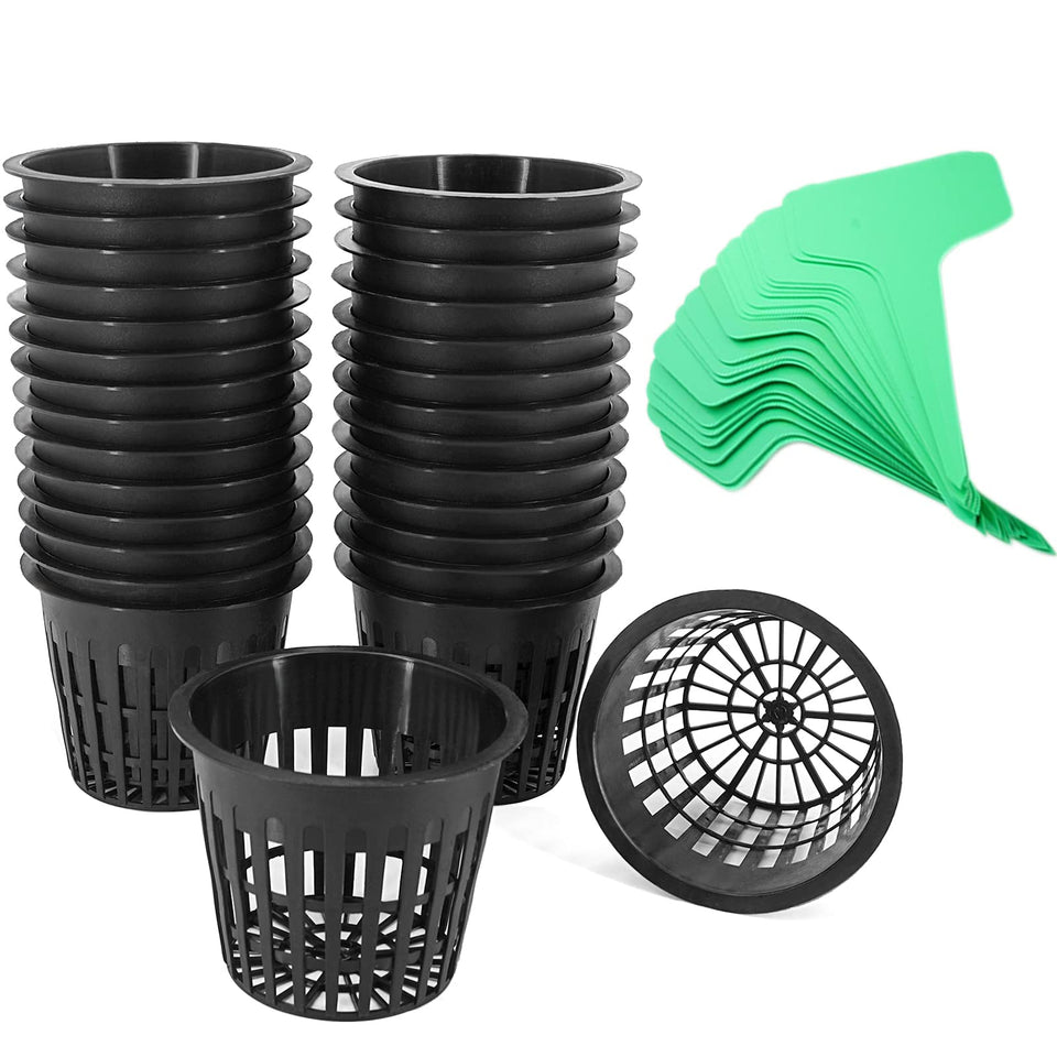 Business King 3-inch net pot 30-pack supports airflow and drainage for healthy roots.