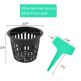 Business King heavy-duty wide-mouth net cups provide sturdy containment for hydroponics.