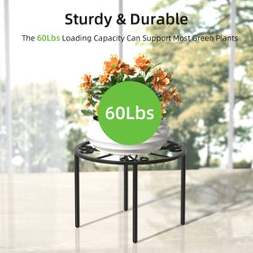 Bussdis plant stand featuring a sleek black finish that suits any decor and resists rust.