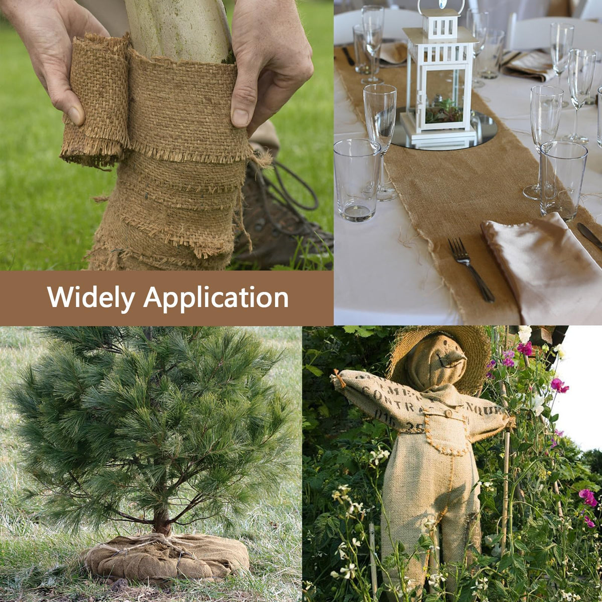 Butarfe cut-to-size burlap roll for customized coverage