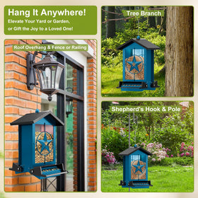 Buteafly feeder clear seed level view guides refilling