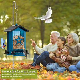 Buteafly feeder all-weather design resists rust and warping
