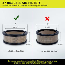 Butom 47-083-03 air filter replacement compatibility with Kohler engines