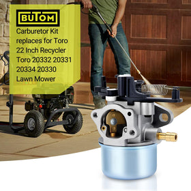 Butom 591137 carburetor side view demonstrates mounting compatibility with engines.