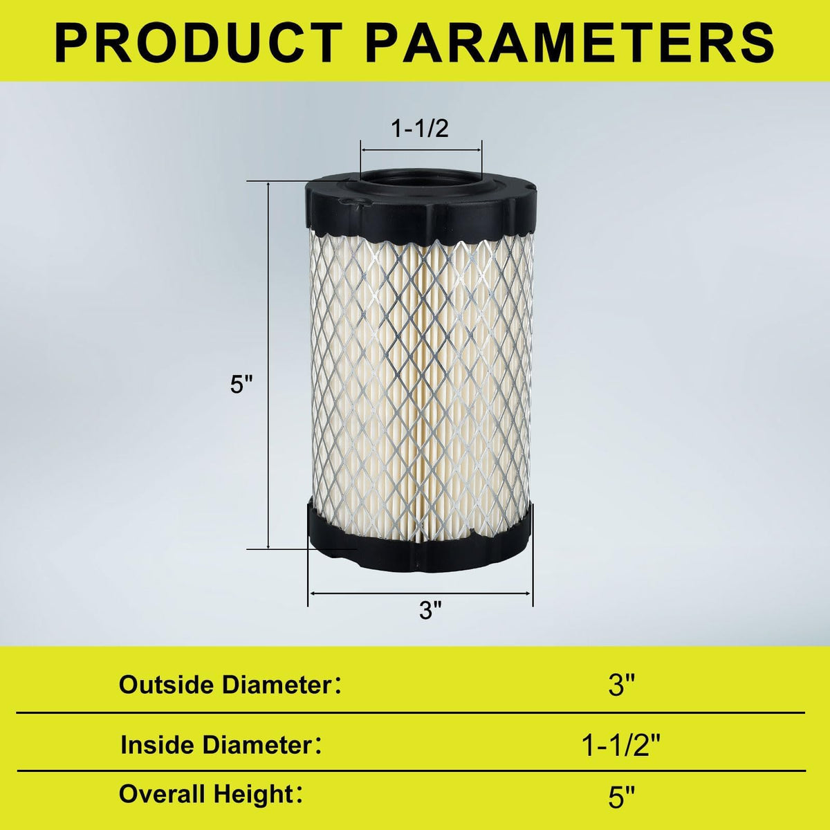 Butom 594201 air filter for Husqvarna/John Deere compatibility and filtration