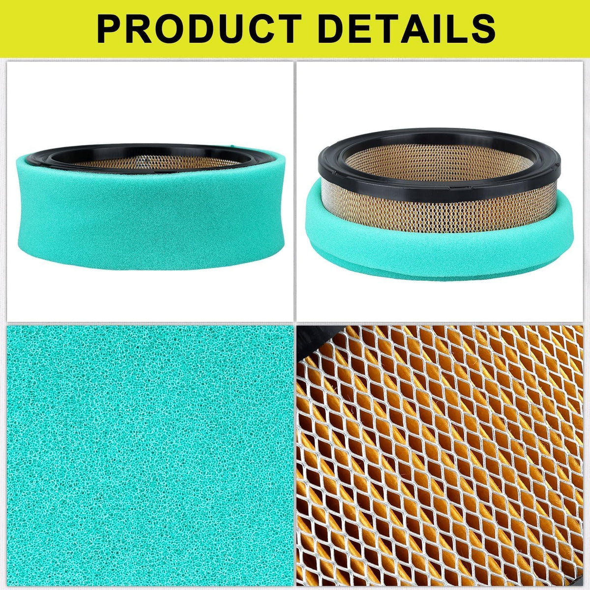 Butom bundle image including air filter, oil filter, fuel filter, and two spark plugs