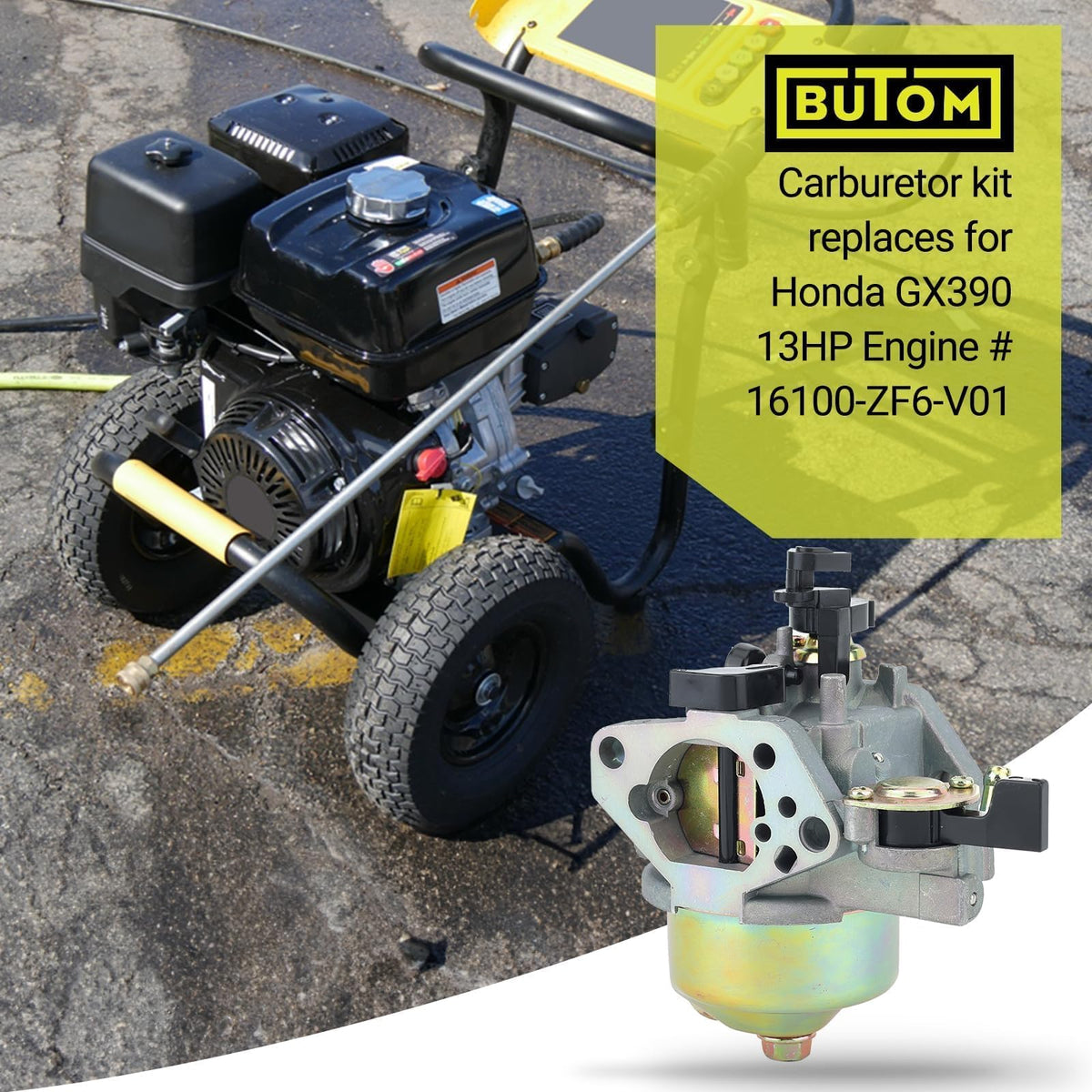Butom all-in-one kit shown with fuel filter and gaskets