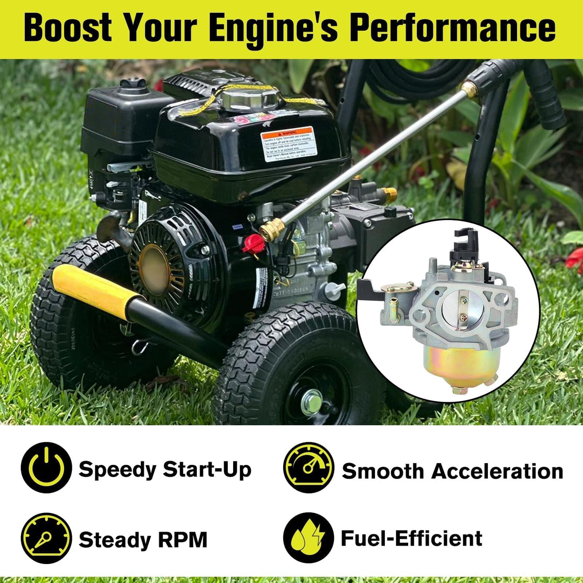 Spark plug included for easy on-site maintenance