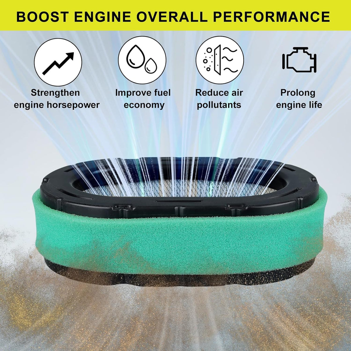 Butom XT1 pre-cleaner ready for quick installation on compact engines.