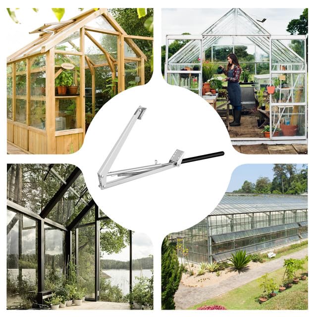 Buycitky vent opener fits roof vents, side windows, and sloped greenhouses.