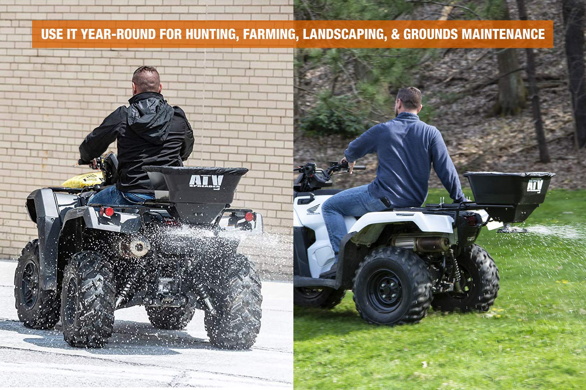 ATVS100 mounts to ATV rear rack for quick and secure installation.