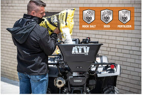 ATVS100 rain cover protecting contents during outdoor spreading tasks.