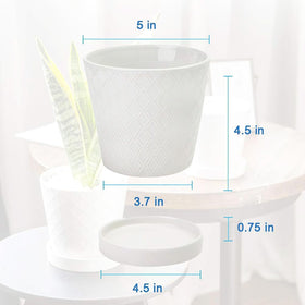 BUYMAX office windowsill pot white enhances workspace decor