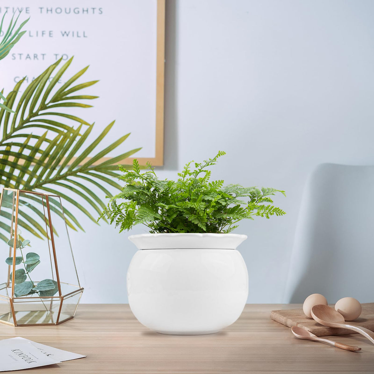 BUYMAX self-watering pot two-piece design with inner and outer pots