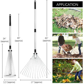 Lightweight Buyplus rake offers comfortable raking under hedges and borders