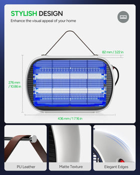 Buzbug 20W mosquito zapper attracts and neutralizes flying pests at night.