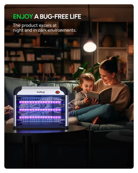 Buzbug compact design fits kitchens, living rooms, and offices