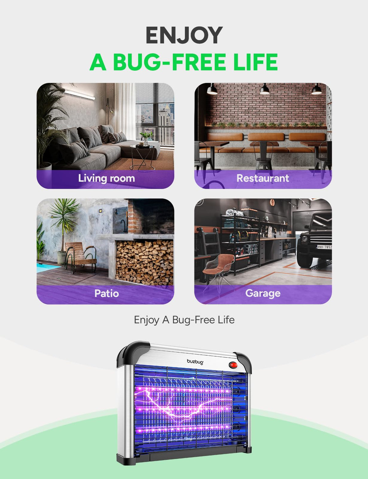 Buzbug indoor operation works effectively in low light conditions