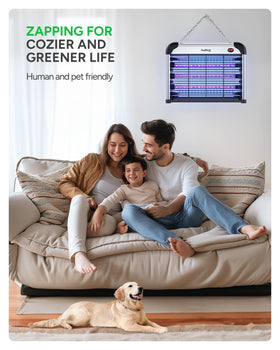 Buzbug LED bug zapper indoor safety grid protects family