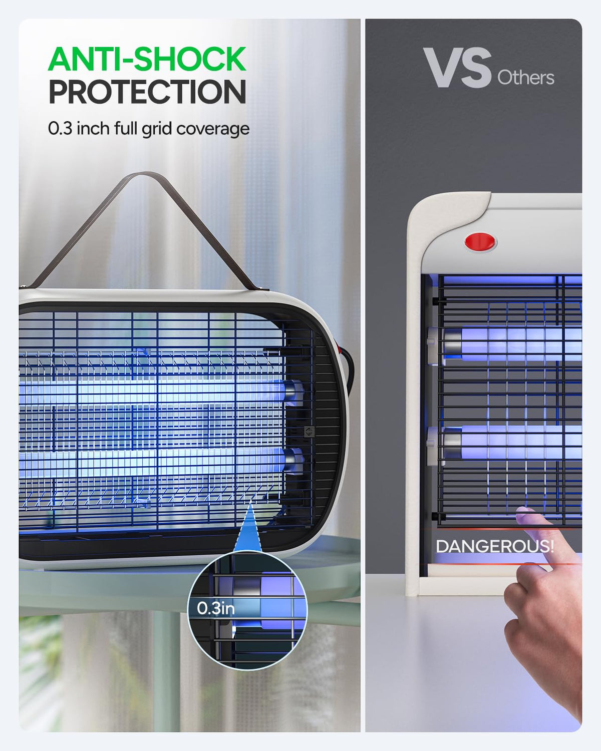 Buzbug includes replaceable lamp tubes for uninterrupted operation.