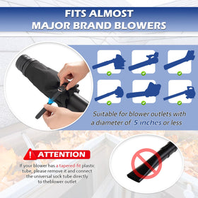 Buzzlett narrow nozzle concentrates wind for debris and leaf removal.